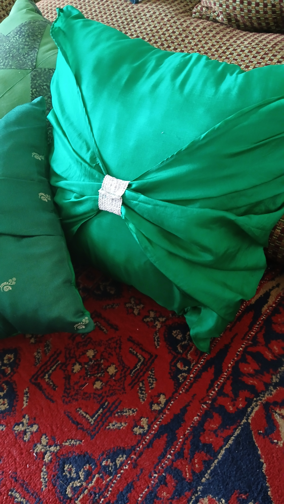 Assortment of decorative pillows