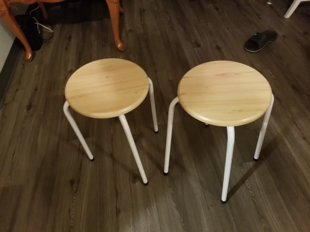Pair of Wooden Stools thumbnail