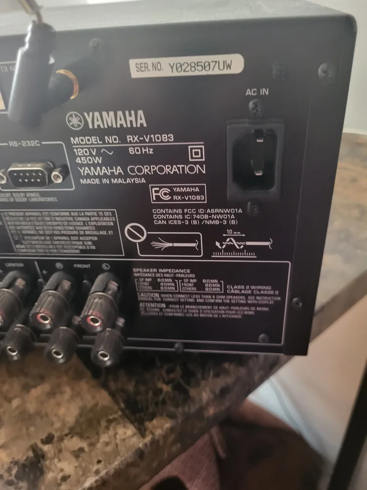 Yamaha RX-V1083 AV Receiver image indicator(2)