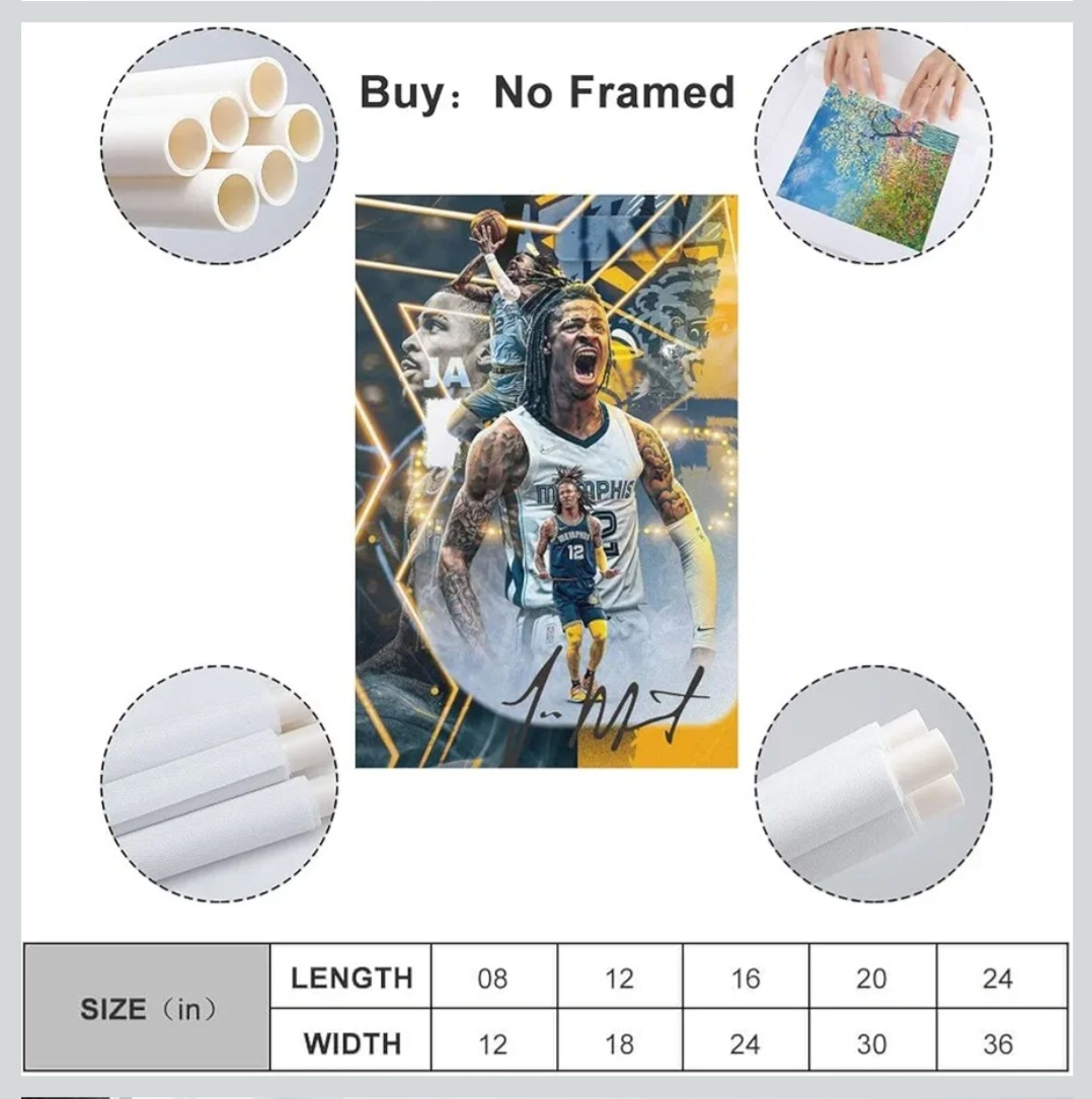 Ja Morant Canvas Poster - photo 4