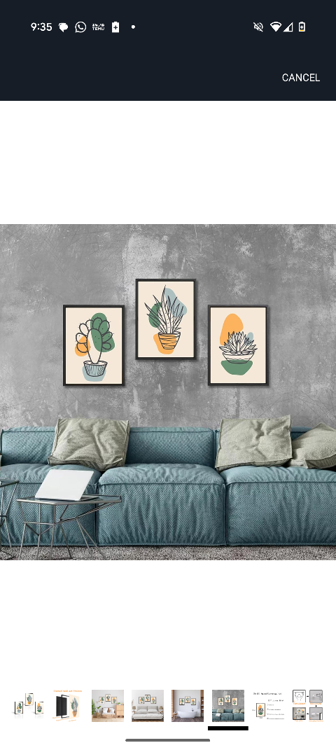 Set of 3 Framed Canvas Wall Art - photo 3