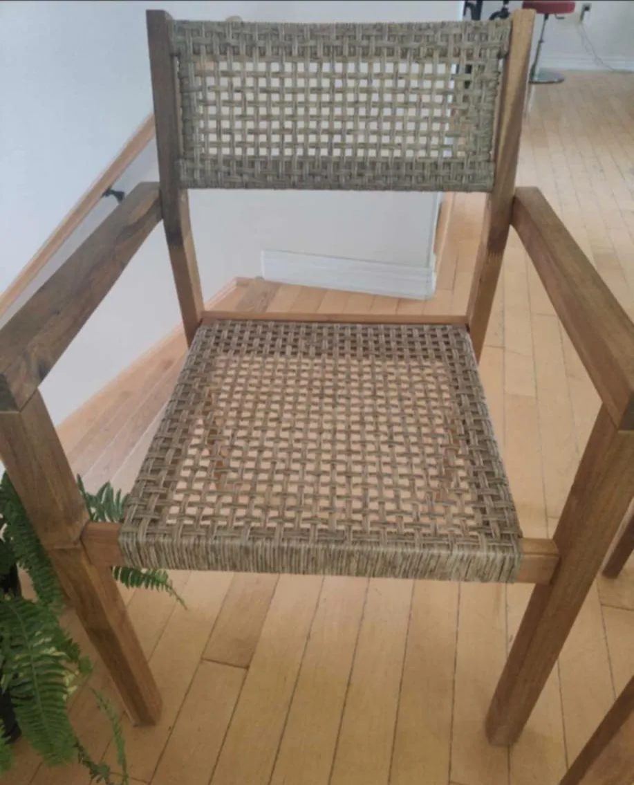 Set of 2 Woven-Seat Wooden Chair - unused image indicator(3)