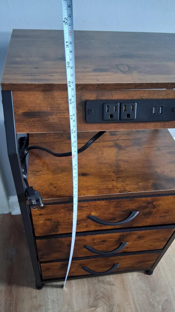 Side Table with USB Ports and Drawers thumbnail