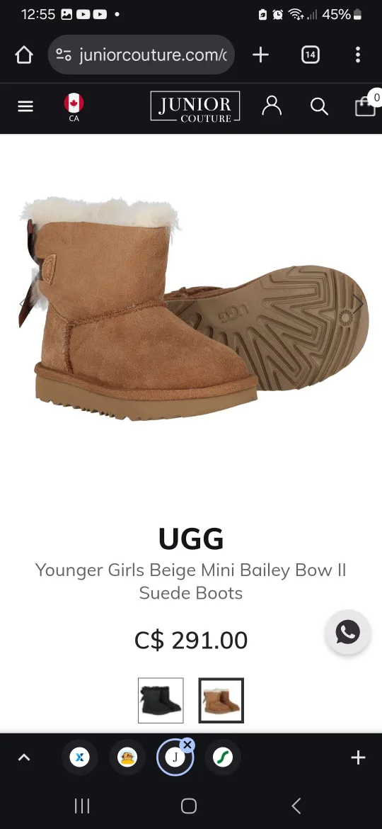 UGG Kids Classic Short II Boot Size 4 image indicator(6)