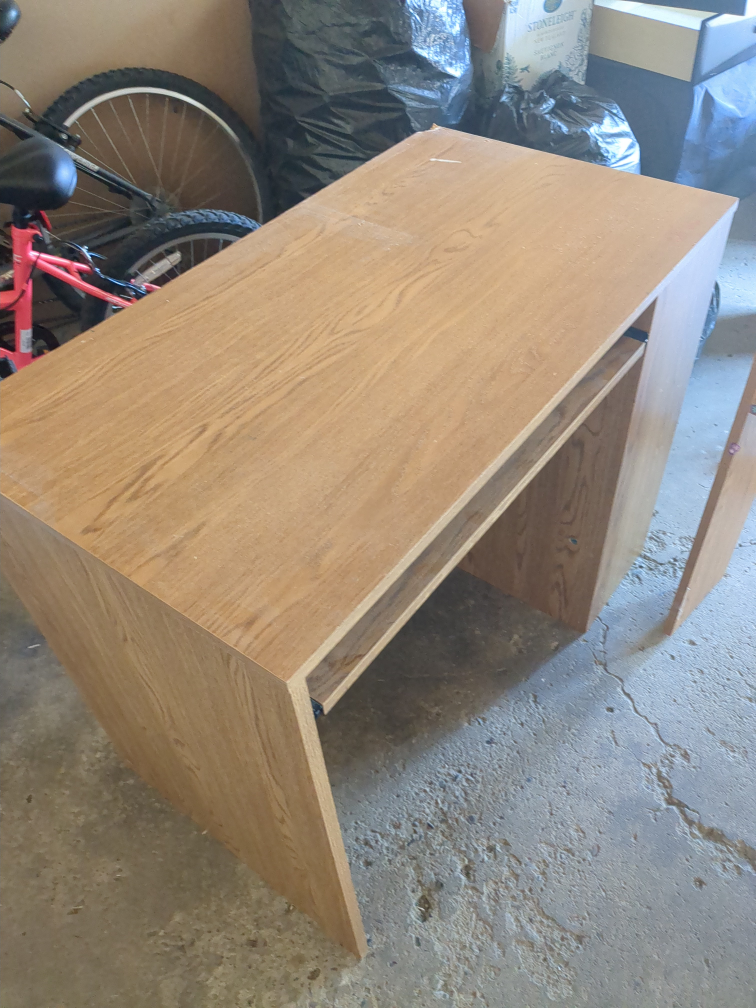 Wooden Computer Desk with Shelves - photo 3