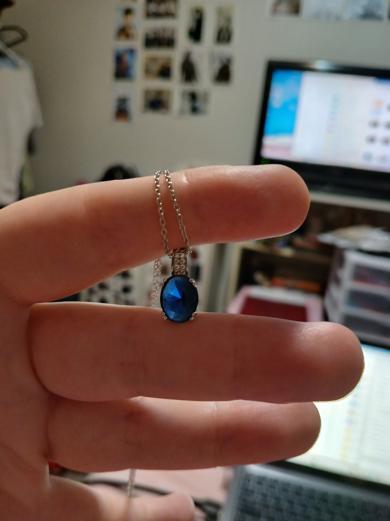 Elegant Blue Gemstone Necklace