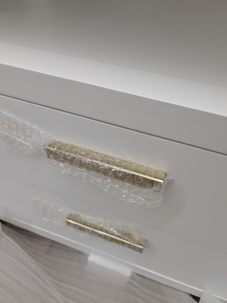 White Side Table with Two Drawers - photo 4
