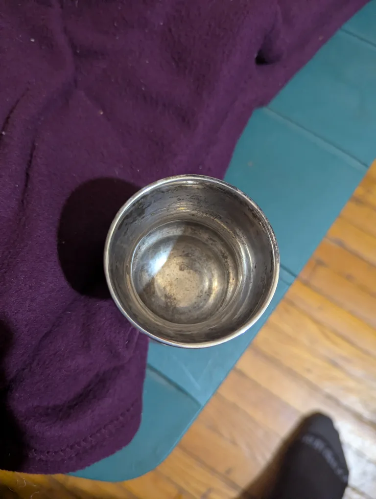 Vintage Chalice with the star of David etched on the side image indicator(6)