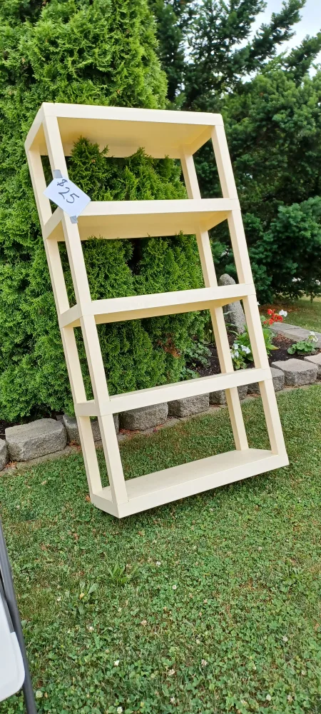 Wooden 4-Shelf Ladder Shelf - Cream thumbnail