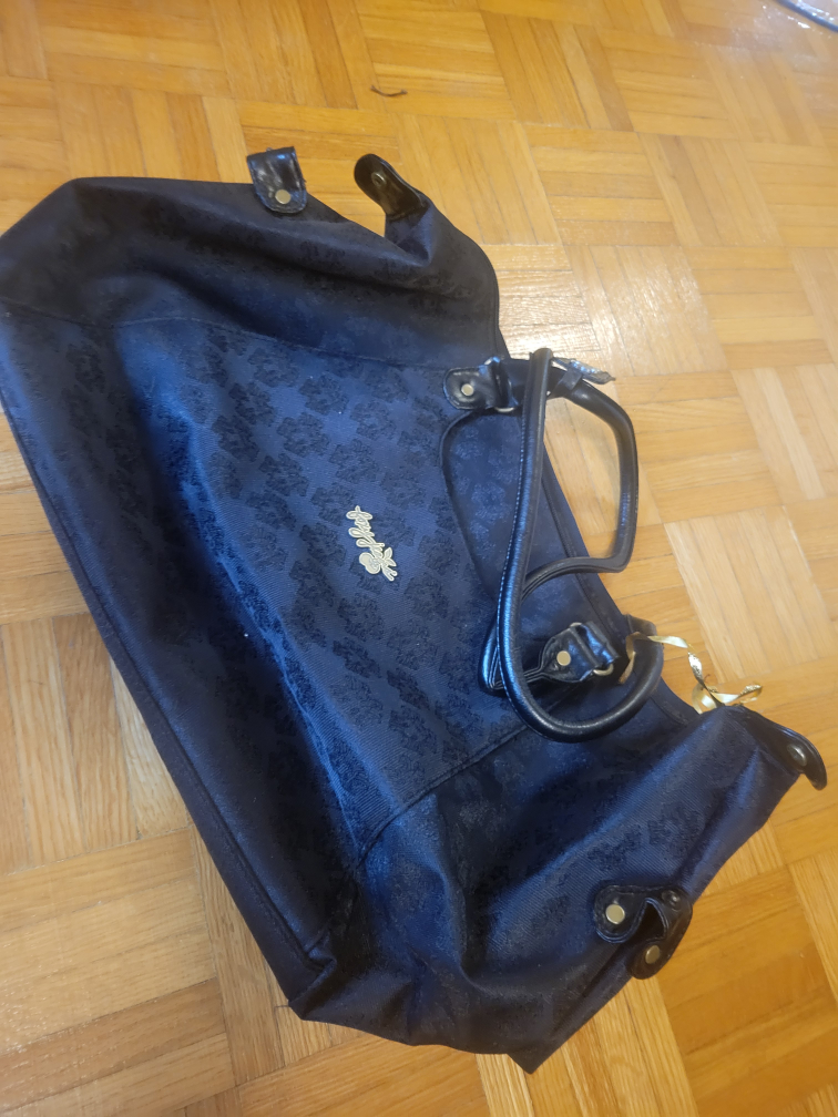 Vintage FoxyJeans (Bagatelle like) Black Duffle Bag