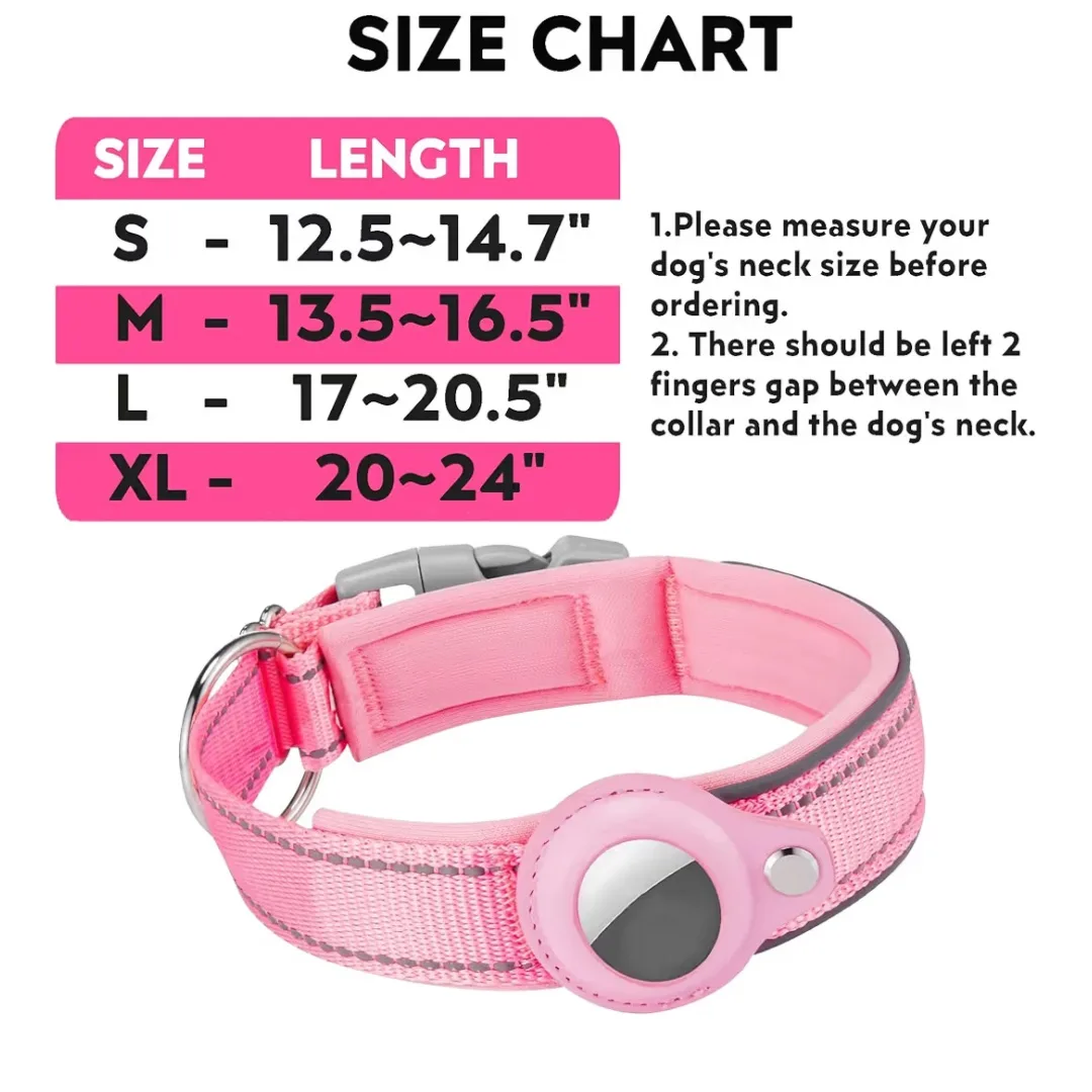 Pink AirTag Dog Collar - Size XL image indicator(2)