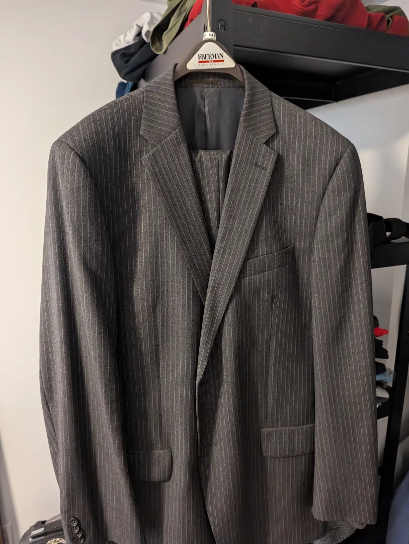 Brand New Nautica grey suit jacket &pants, 44T thumbnail