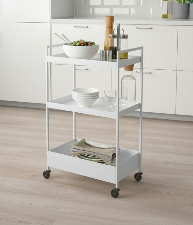 White Rolling Kitchen Cart - photo 3