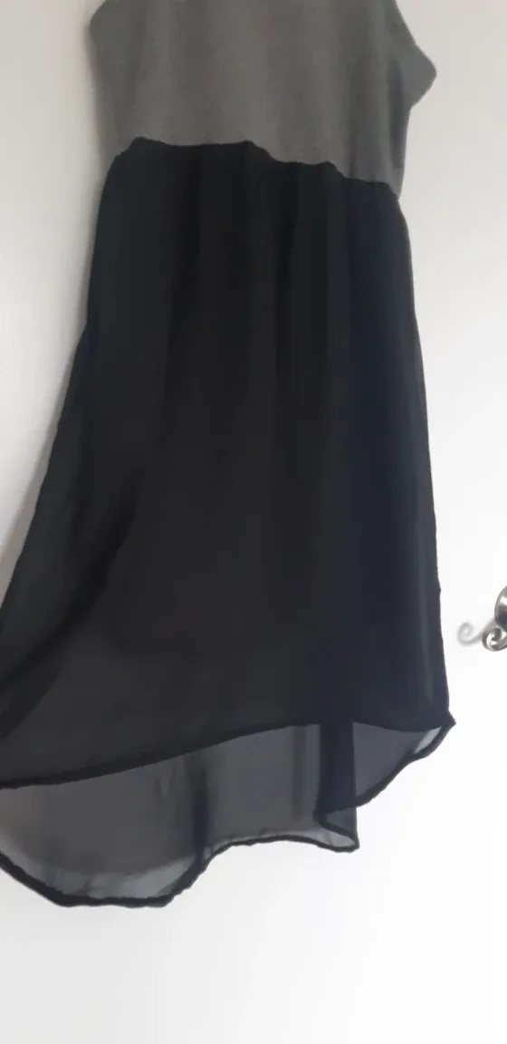 H&M Divided Grey & Black Dress - Size 6 thumbnail
