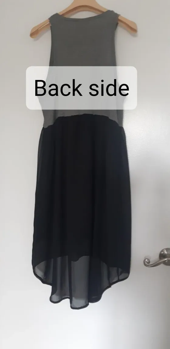 H&M Divided Grey & Black Dress - Size 6 image indicator(3)