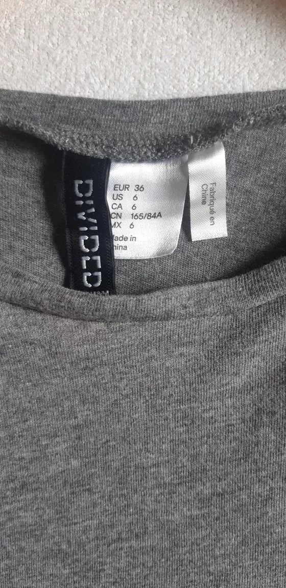 H&M Divided Grey & Black Dress - Size 6 image indicator(4)