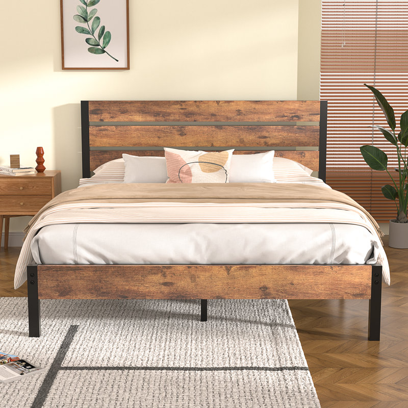 Full Size Bed Frame with Headboard