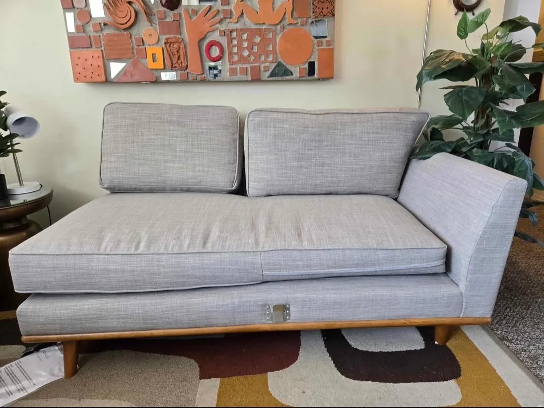 New Article 2 Seater Light Grey Couch thumbnail