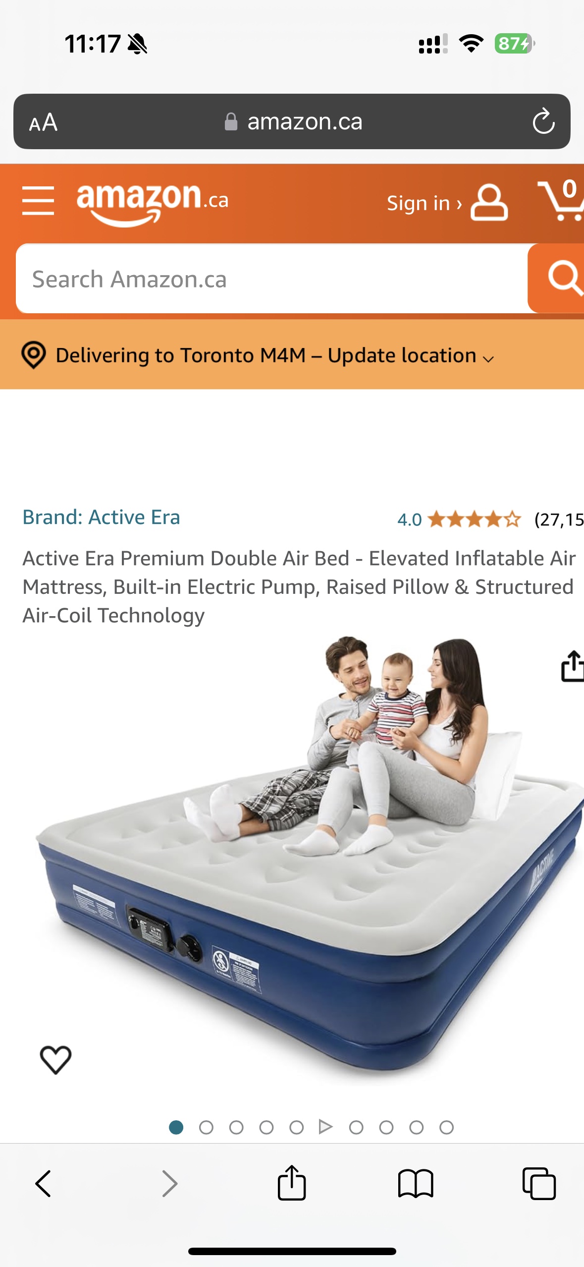 Queen Air Bed with Built-in electric pump