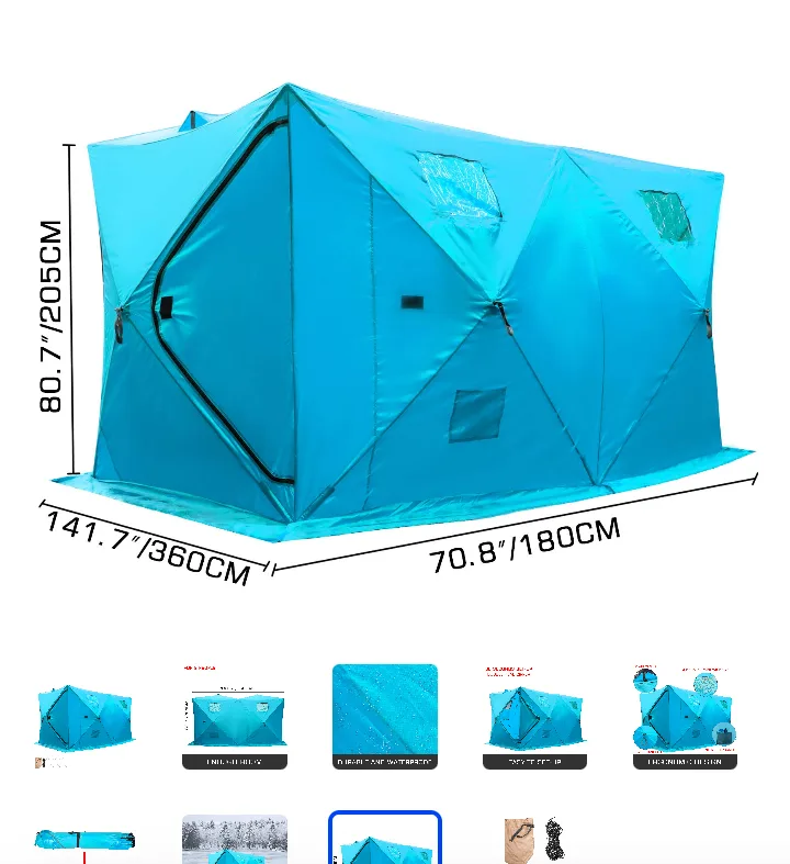 BuoQua 8 Person Ice Fishing Tent image indicator(2)