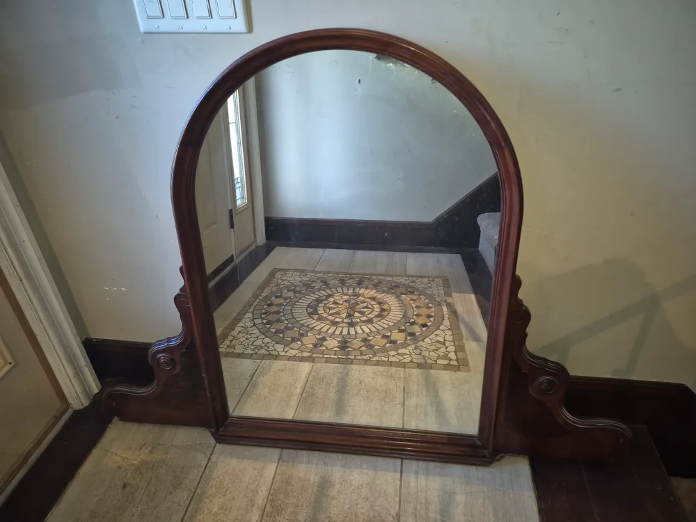 Antique Wooden Mirror thumbnail