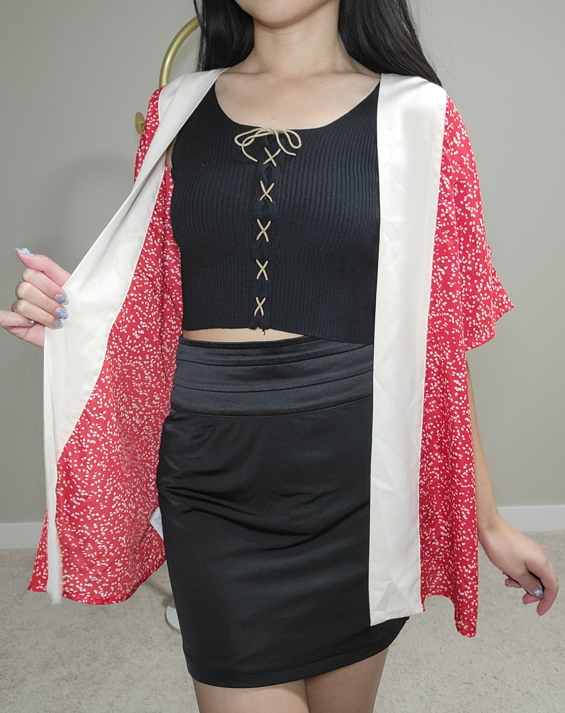 Forever 21 Red Kimono cardigan - photo 2