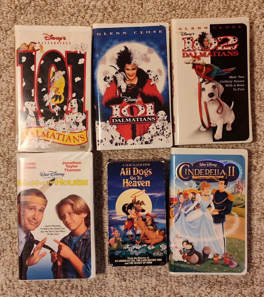 Disney VHS Tapes - 101 Dalmatians, Cinderella II & More image indicator(3)