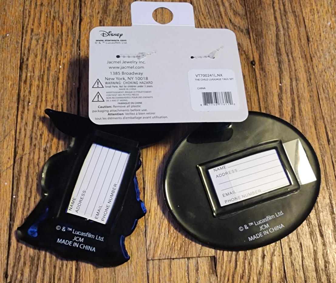 Baby Yoda Star Wars Luggage Tags - Brand New - photo 2