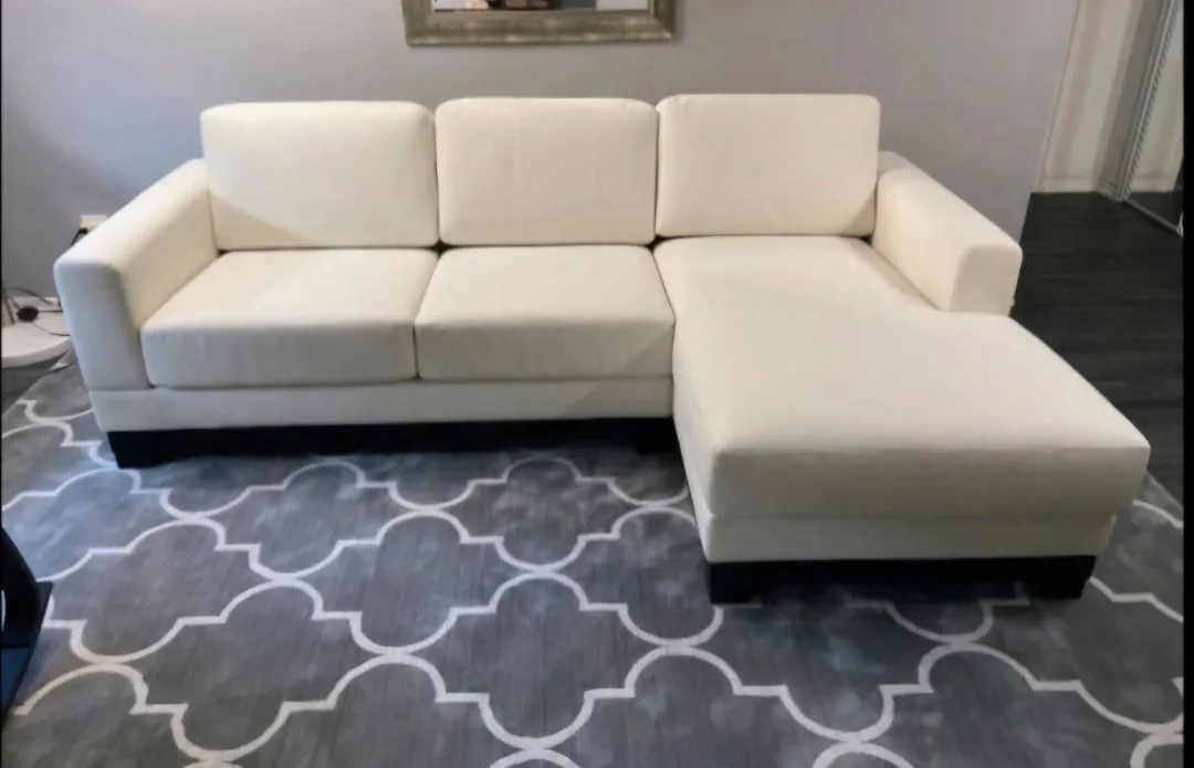 Cream White Sectional Sofa thumbnail