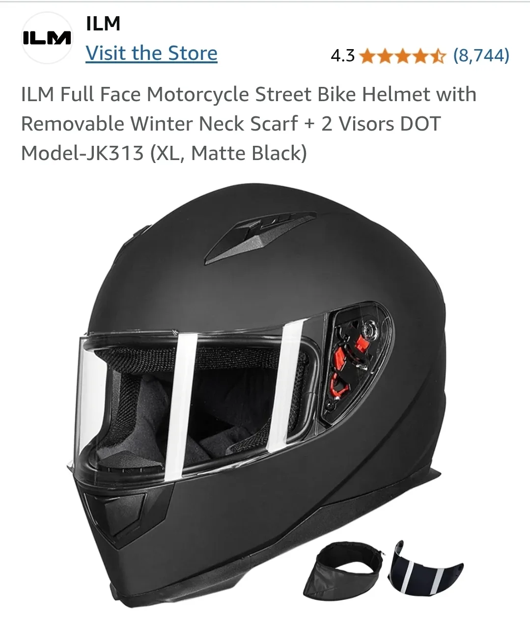 Full Face Motorcycle Helmet with Visor image indicator(2)