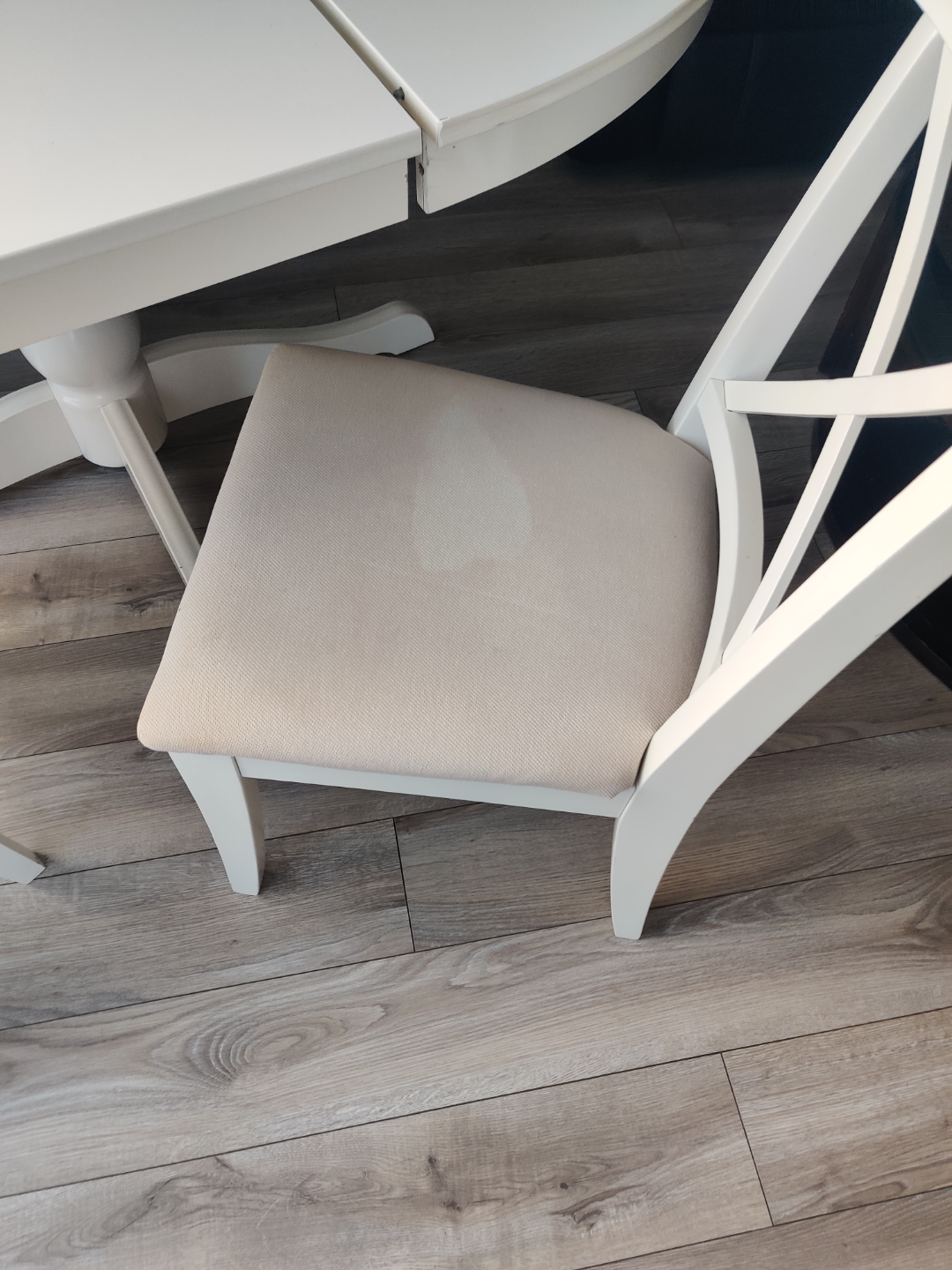 White Extendable Dining Table with 4 Chairs - photo 5