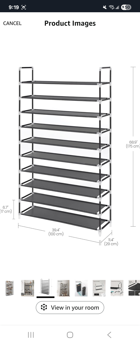 X-Large 10- Tier Shoe Rack, Slim and Space-Saving Design - photo 5