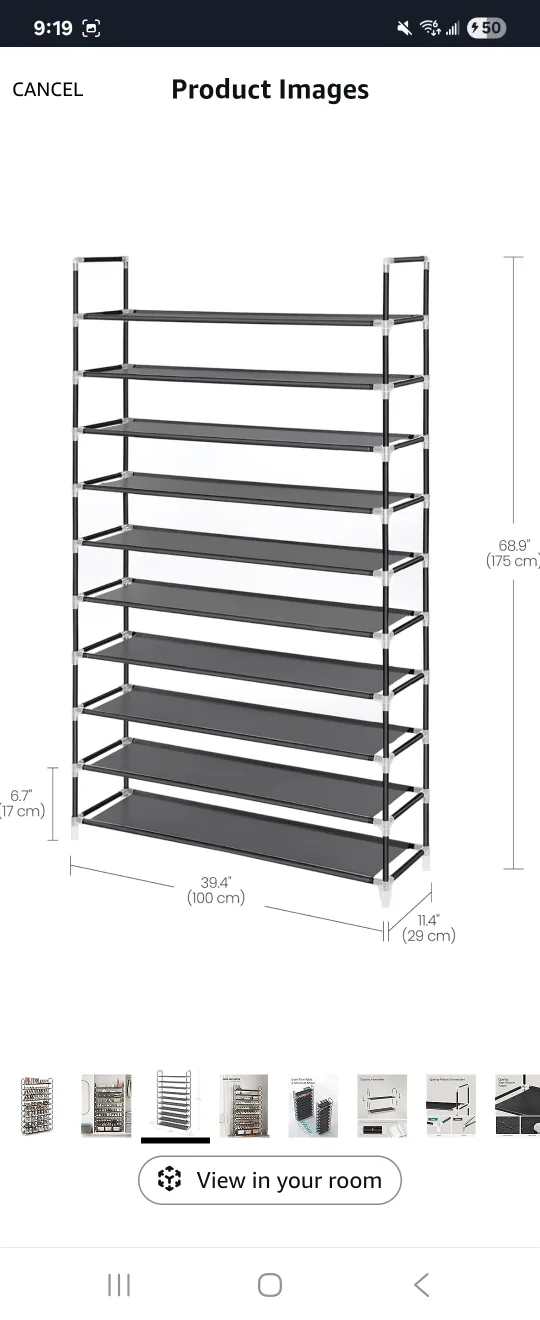 X-Large 10- Tier Shoe Rack, Slim and Space-Saving Design image indicator(5)