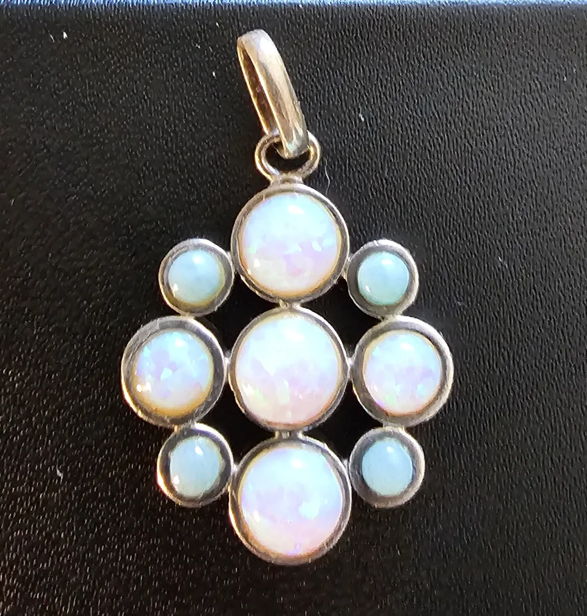 Rare find , a beautiful Larimar flower Pendant thumbnail