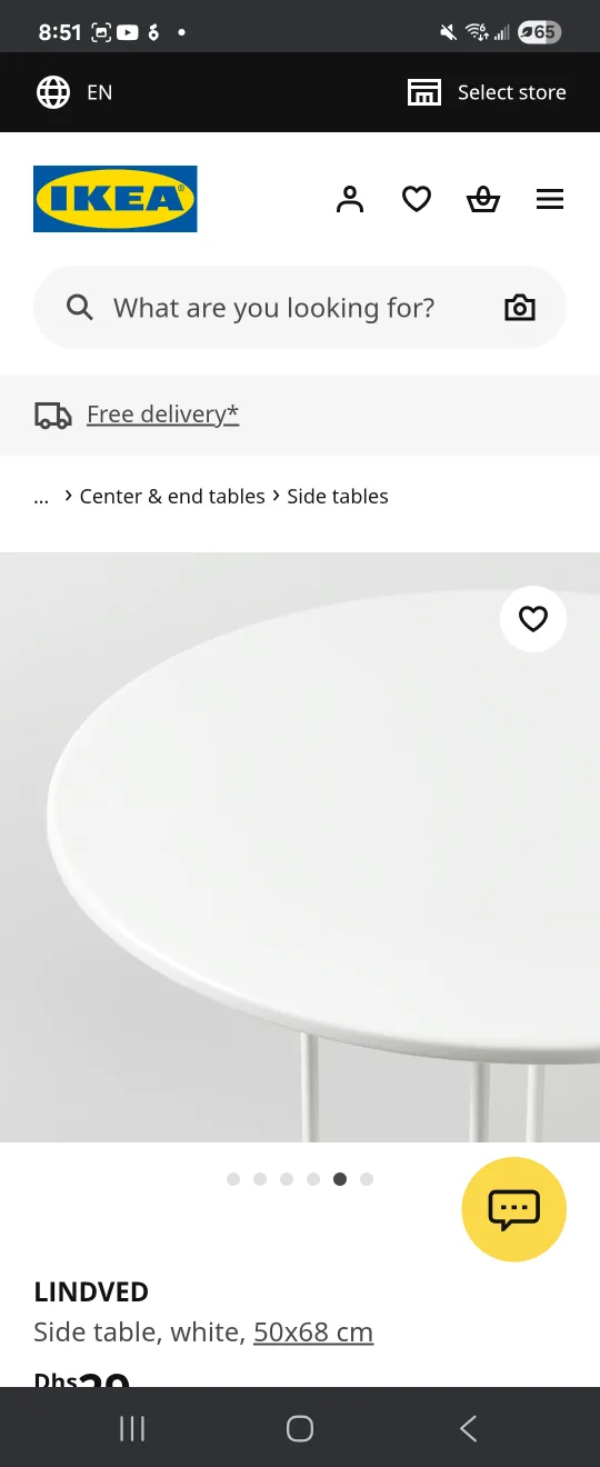 IKEA Lindved, White Round Side Table (NOW 2/3 available) image indicator(5)