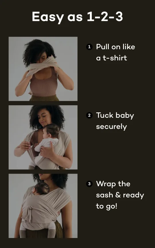 Konny Baby Wrap Carrier - Black image indicator(8)