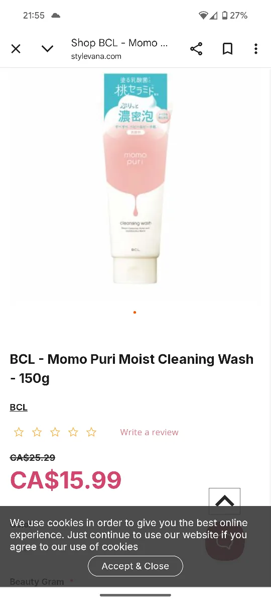 Brand New Momo Puri Moist Cleansing Wash - 150g thumbnail