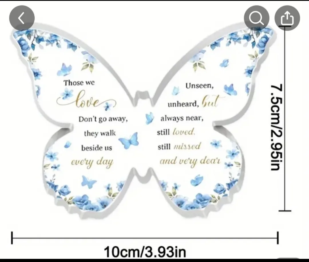Butterfly acrylic plaque image indicator(4)