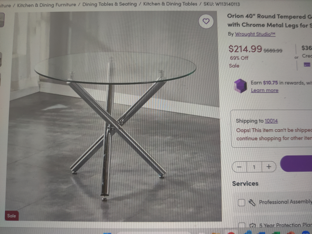 Orion 40" Round Tempered Glass Dining Table - photo 3