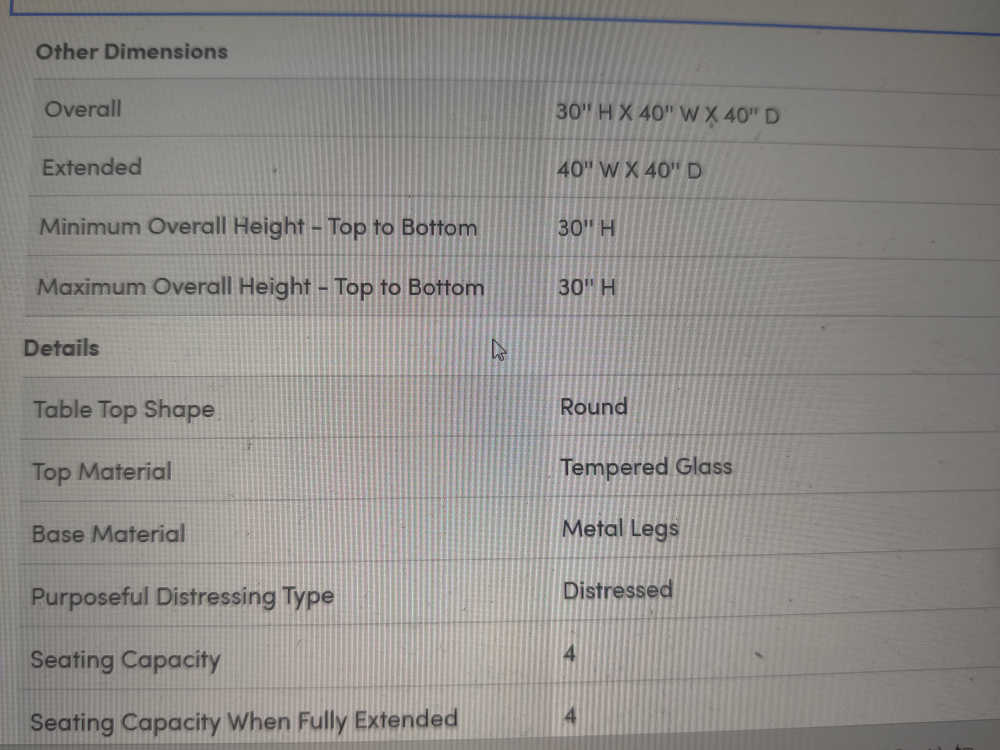 Orion 40" Round Tempered Glass Dining Table - photo 4