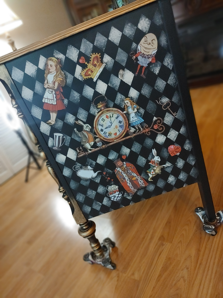 Alice in Wonderland Painted Dresser - photo 5