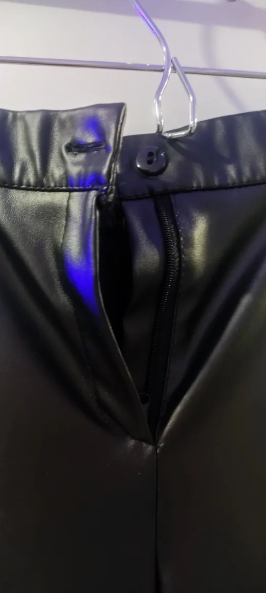Black Faux Leather Pants image indicator(2)