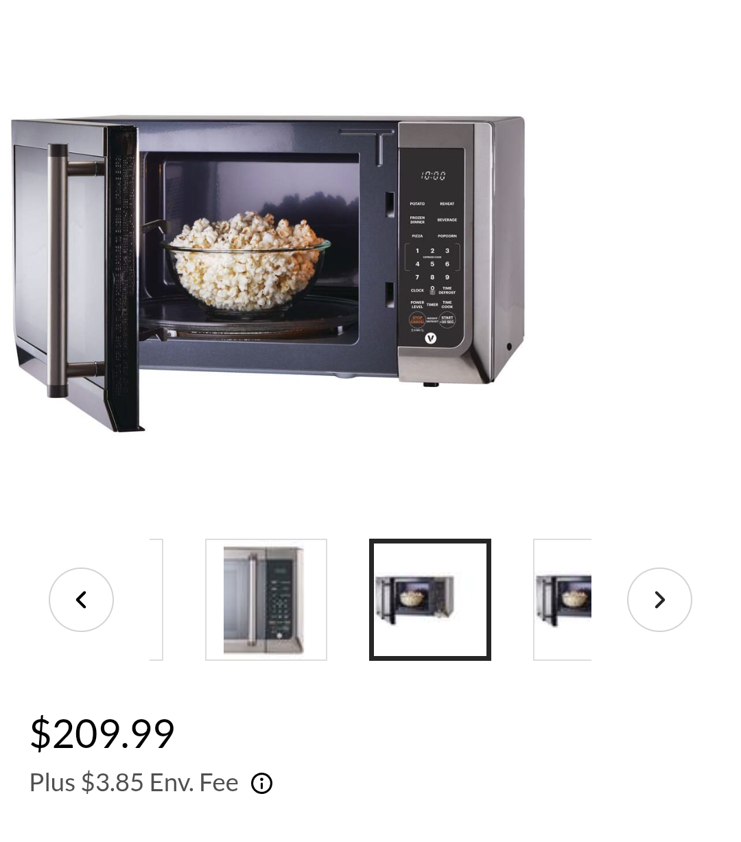 Vida by Paderno 1.1-cu. ft. Stainless Steel Microwave Oven - photo 2