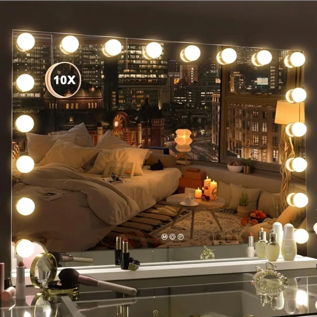 Misavanity 28" x 22" Vanity Makeup 18 Bulbs Hollywood Mirror NEW thumbnail