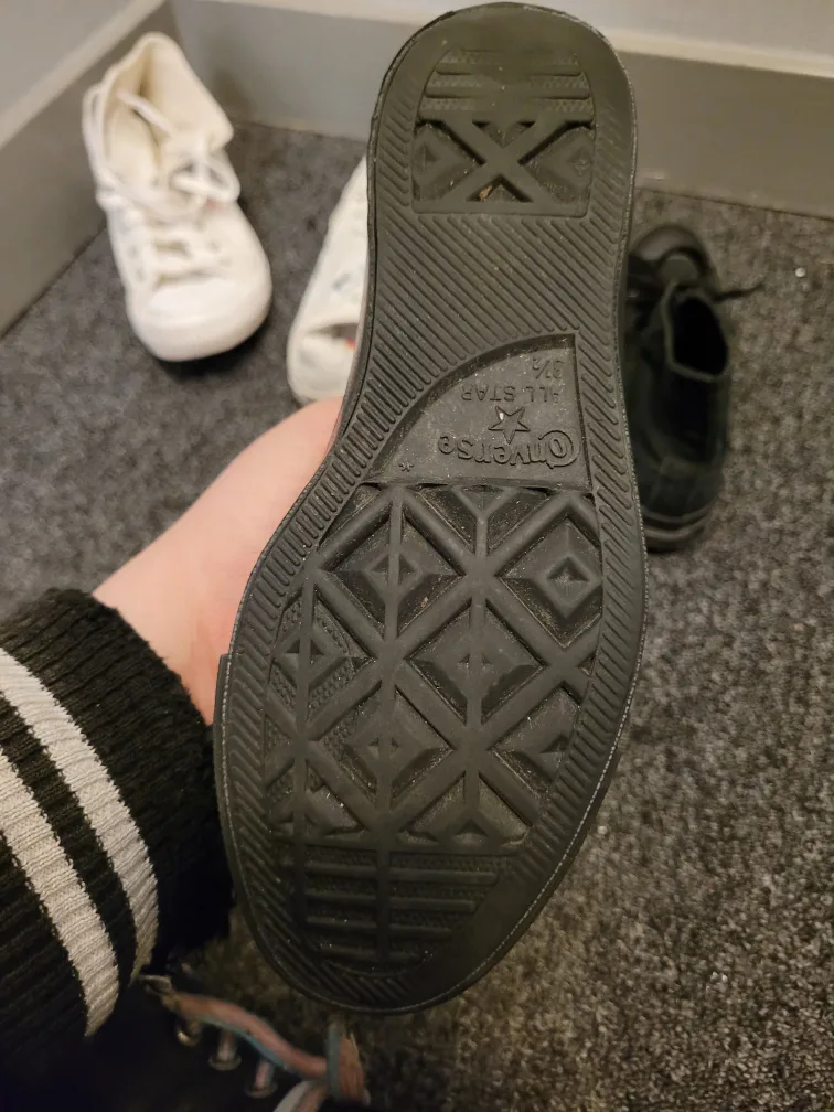 Black Converse High Tops Size US 3.5 image indicator(3)