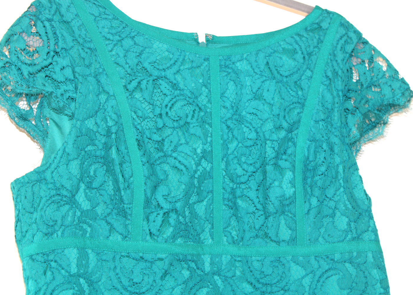 Adrianna Papell Teal Lace Dress - Size 16 - photo 2