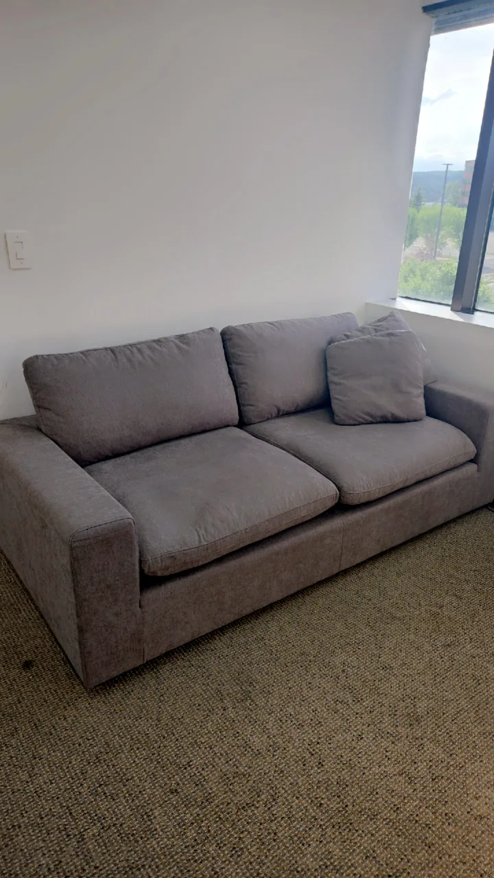 structube Grey Sofa with Cushions thumbnail