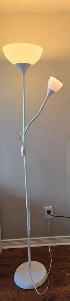 IKEA Floor Lamp with Two Lights + New Bulb thumbnail