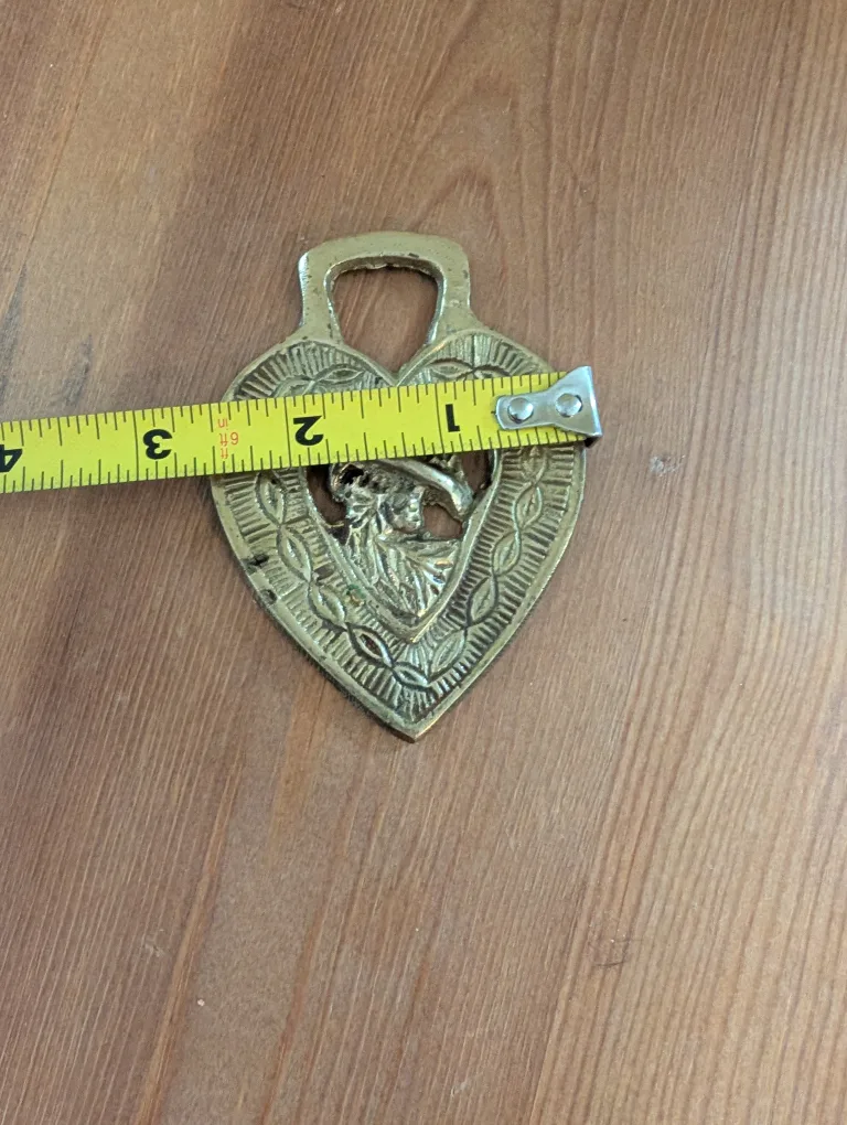 Vintage Brass Heart Shaped Horse Ornament image indicator(4)