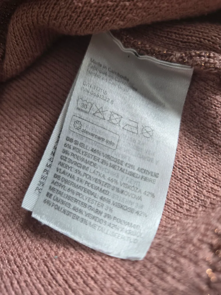 H&M Pink Metallic Sweater - Size S image indicator(3)